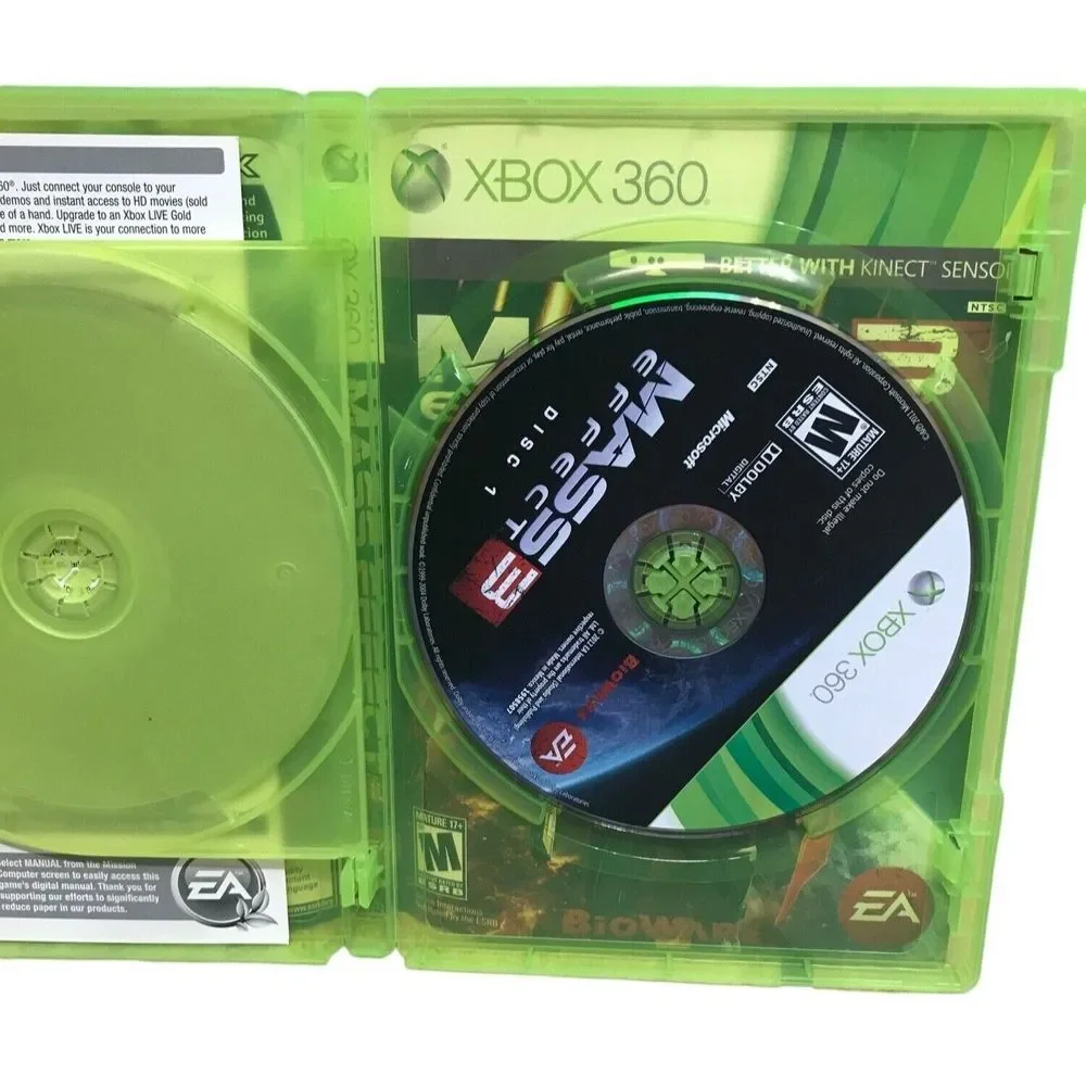 Xbox 360 3 Games Mass Effect 1 Mass Effect 2 Mass Effect 3 Rpg‎ Tested Complete